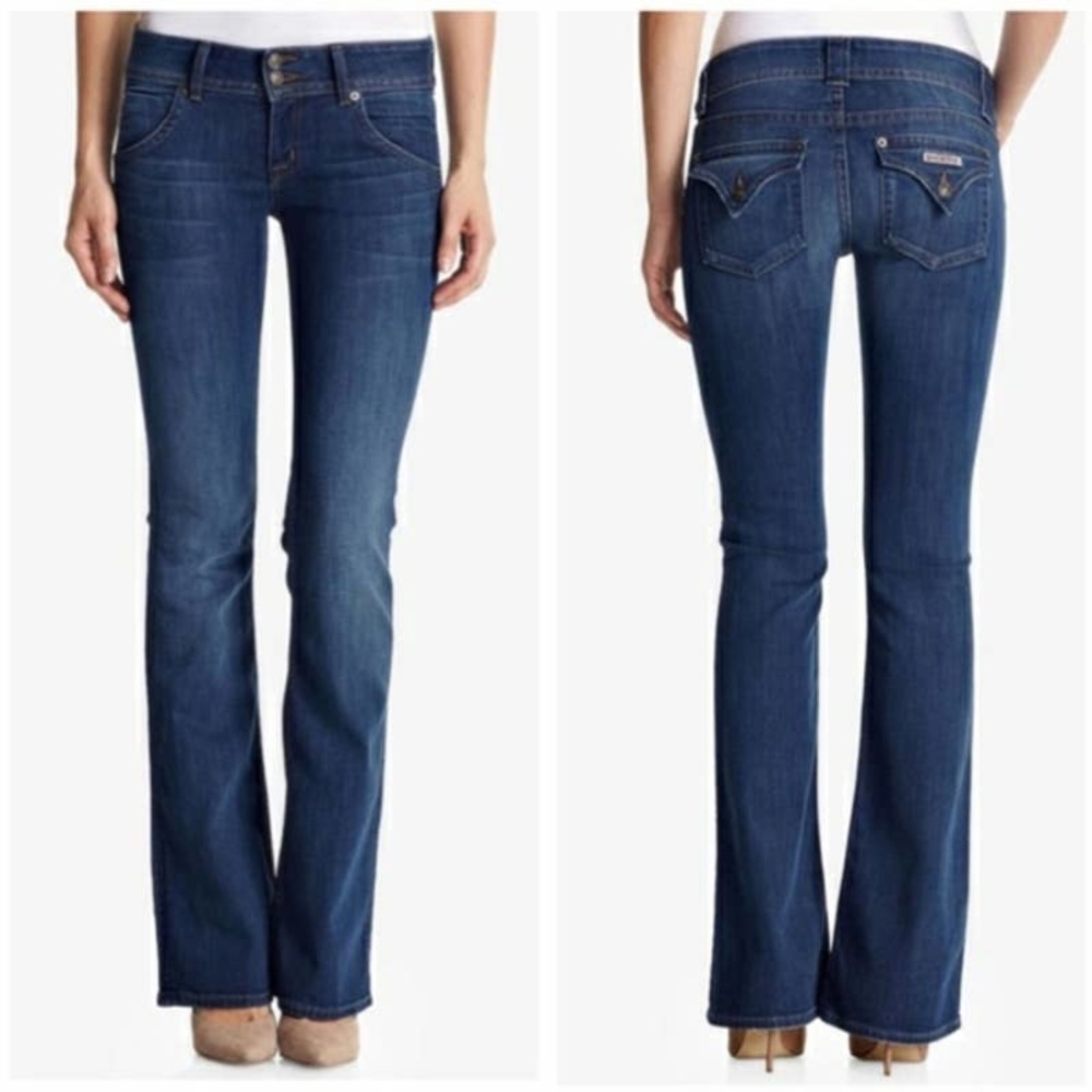 Hudson Signature Bootcut Jeans Low Rise Button Fly Flap Pockets 24 Y2K Trendy